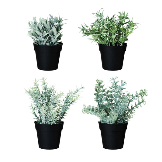 Faux Herbs Plant in Pot