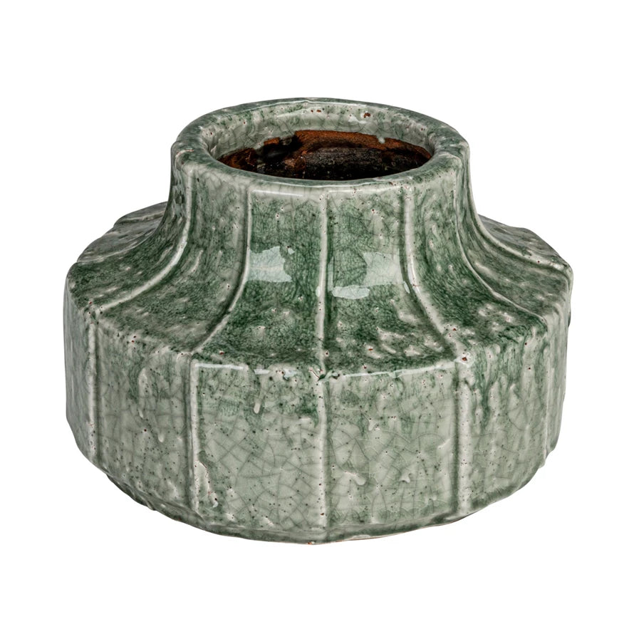 Green Terra-cotta Planter Vase