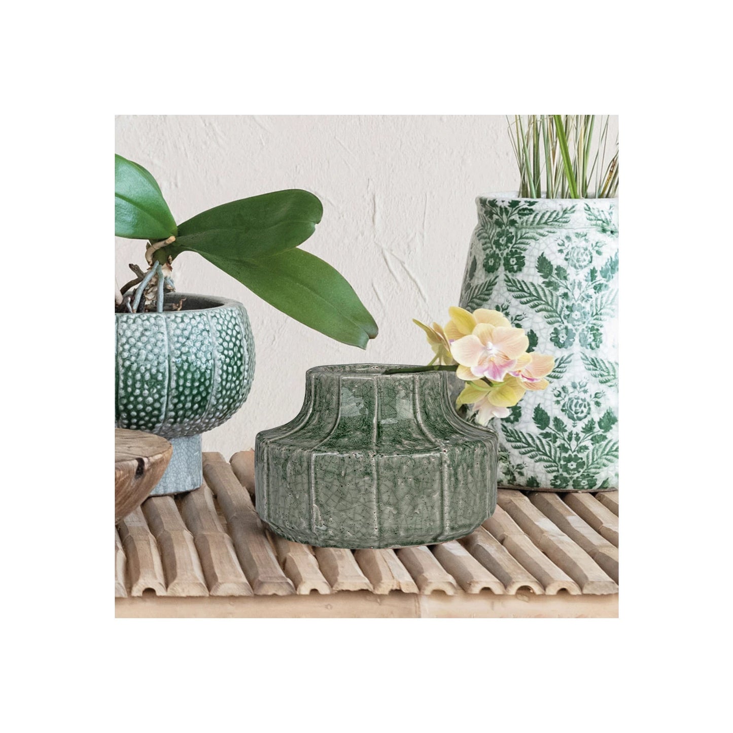 Green Terra-cotta Planter Vase