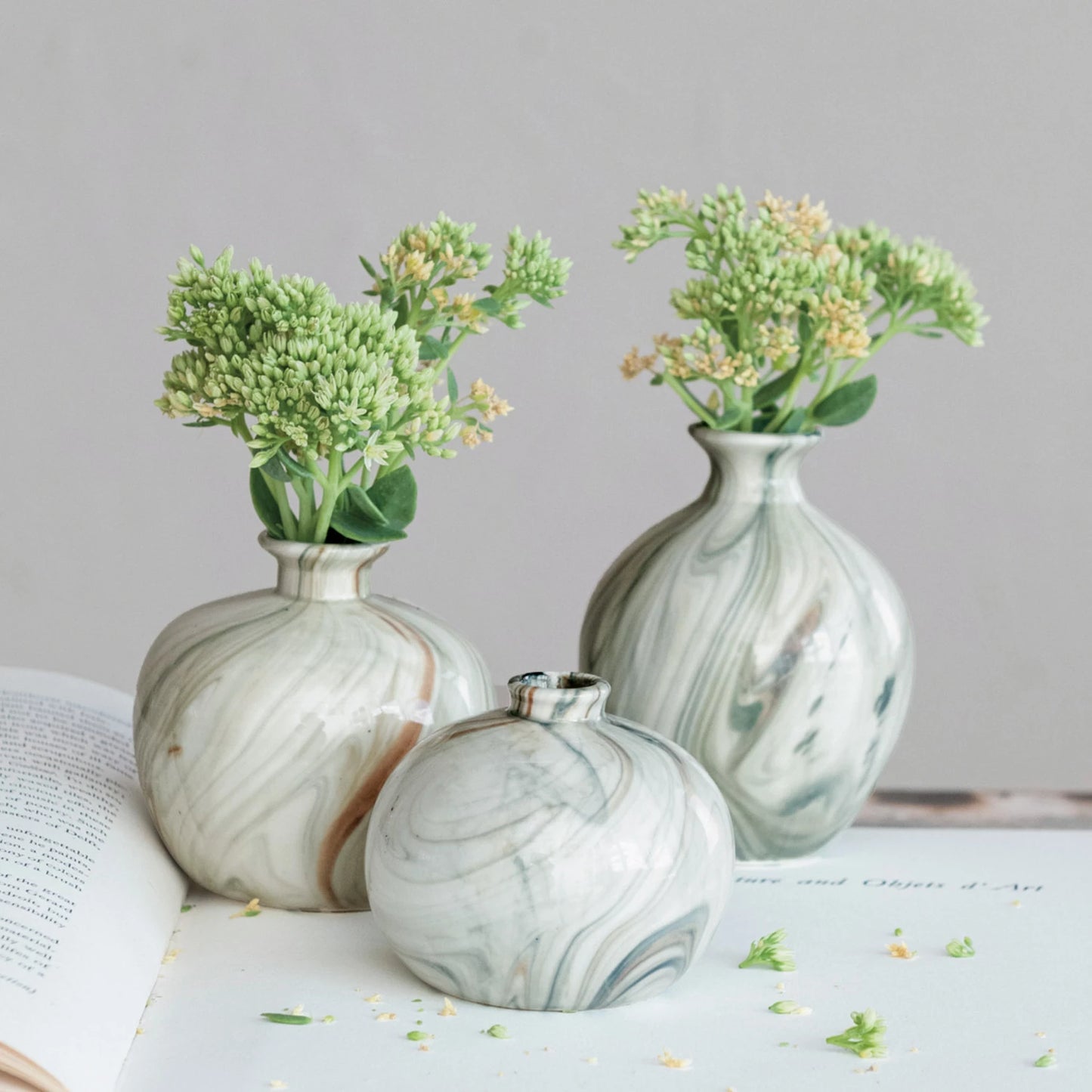Stoneware Marble Vases