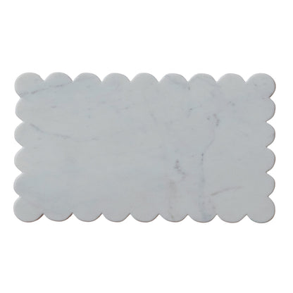 Marble Cheese/Cutting Board w/Scallop Edge