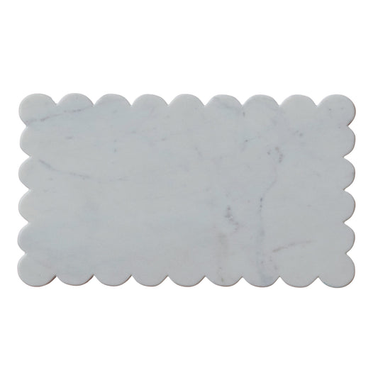Marble Cheese/Cutting Board w/Scallop Edge