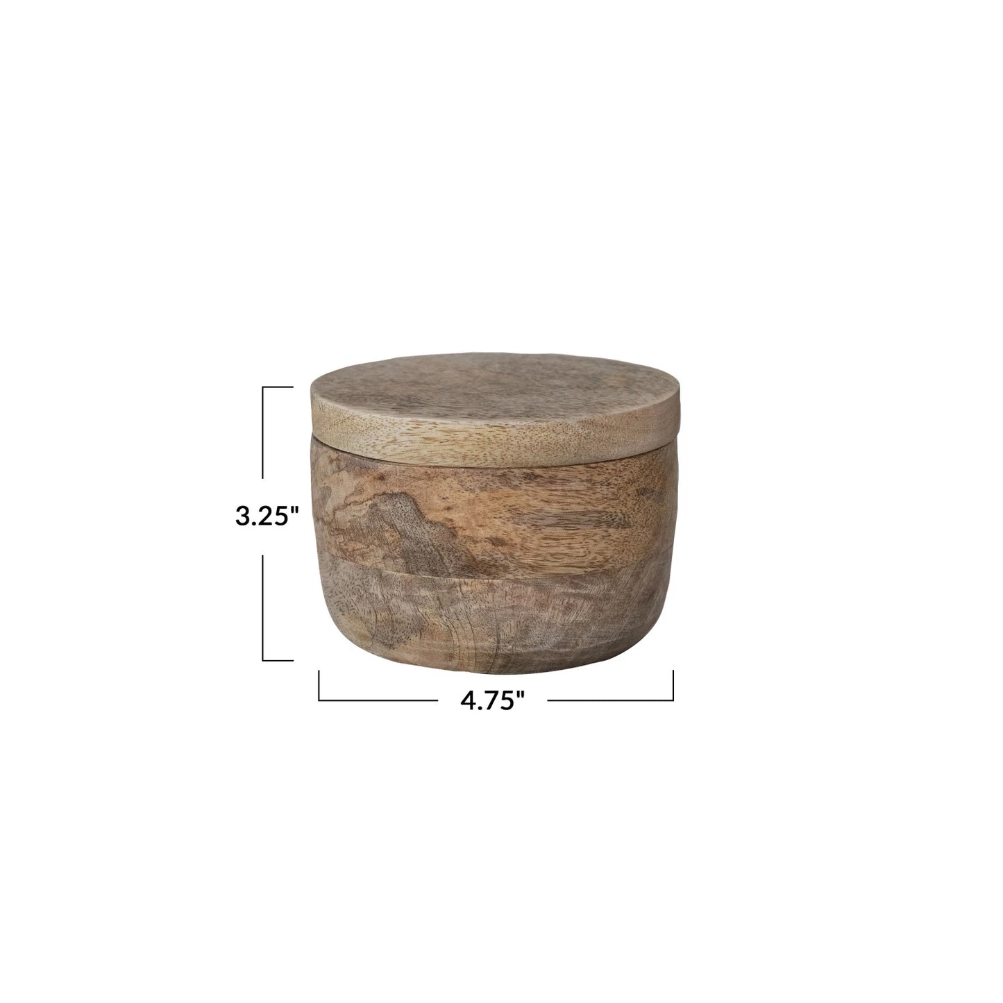 Mango Wood Salt Cellar w/ Lid