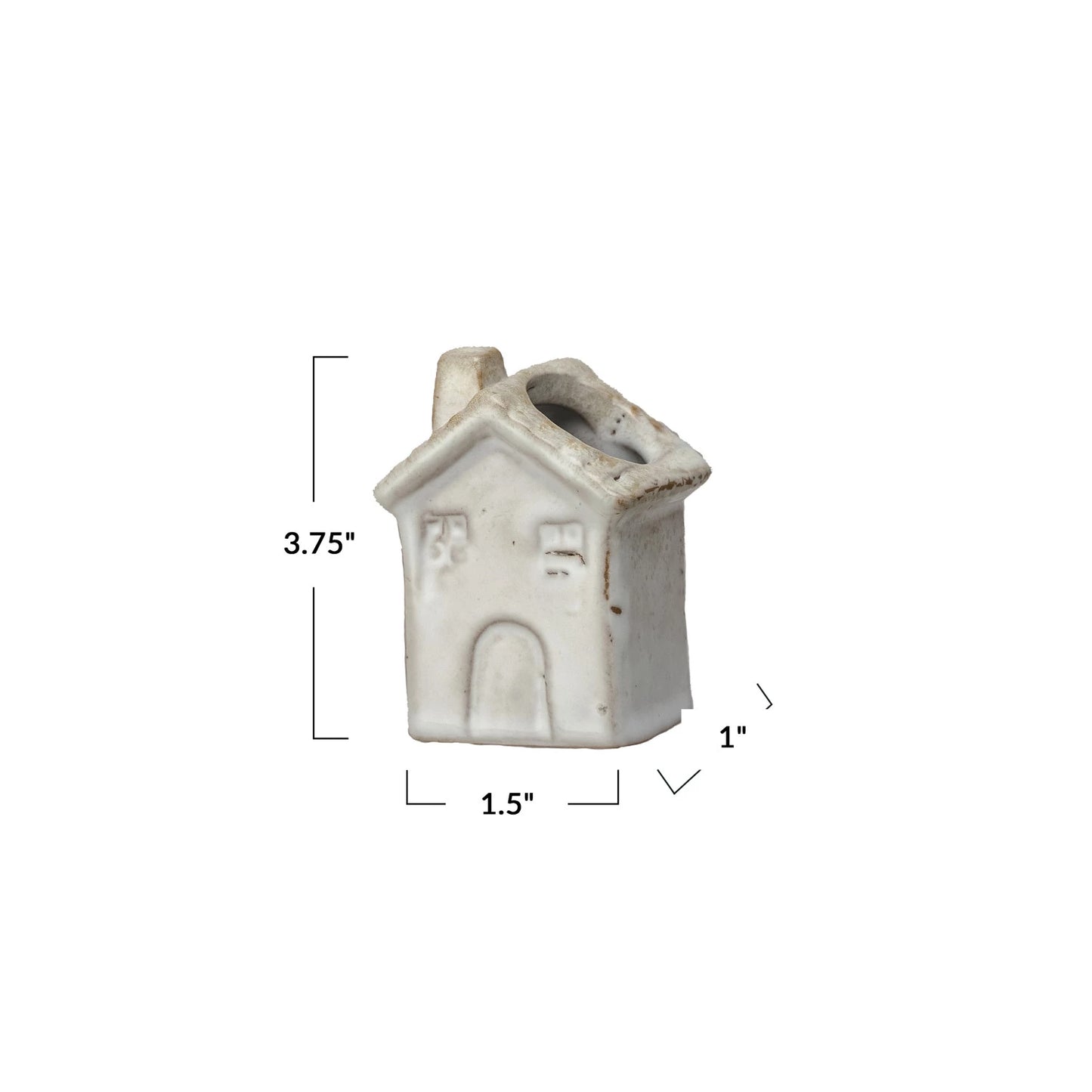 Stoneware House Shaped Toothpick Holder