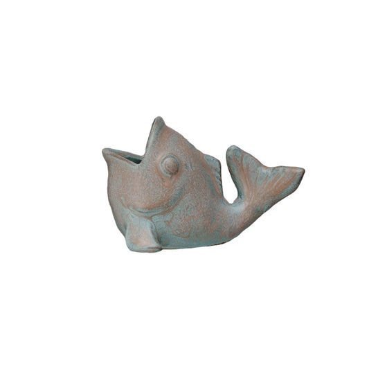 Stoneware Fish Shaped Toothpick Holder