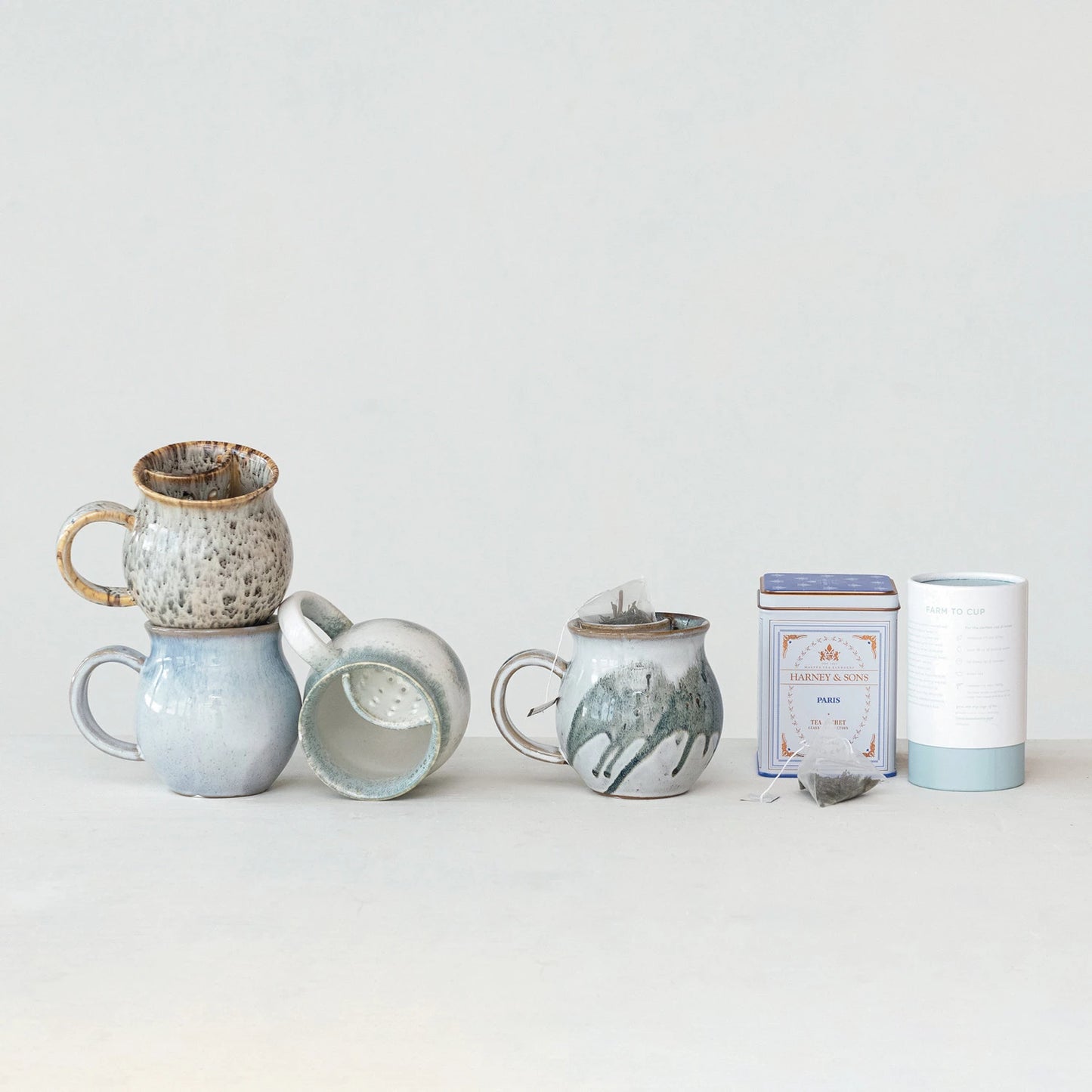 Stoneware Tea Bag Mug