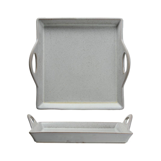 Stoneware Tray w/ Handles