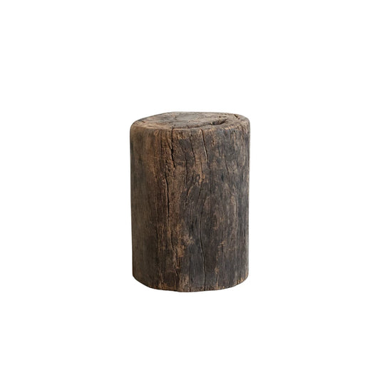 Found Wood Field Roller Pedestal/Plant Stand