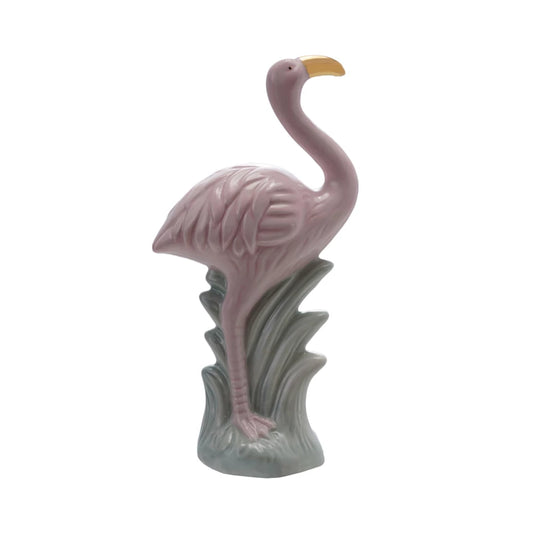 Stoneware Vintage Reproduction Flamingo with Electroplated Beak