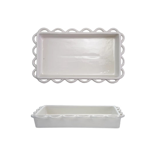 Decorative Scalloped Napkin Holder