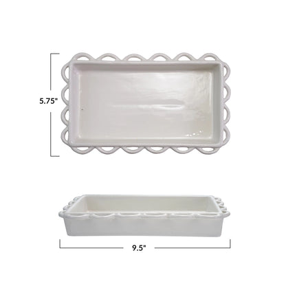 Decorative Scalloped Napkin Holder