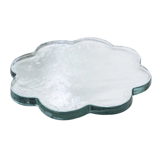 Pressed Glass Scalloped Serving Board