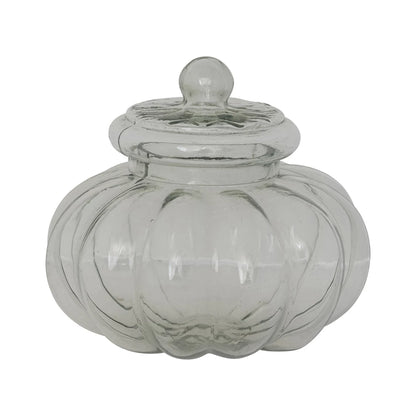 Ribbed Glass Jars with Lid