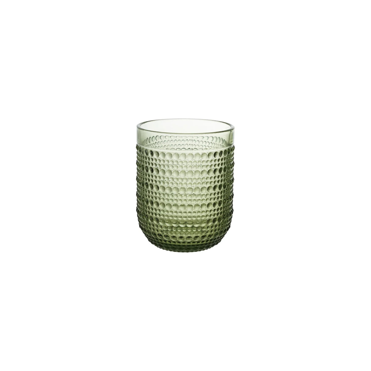 Green Drinking Glass with Raised Dots