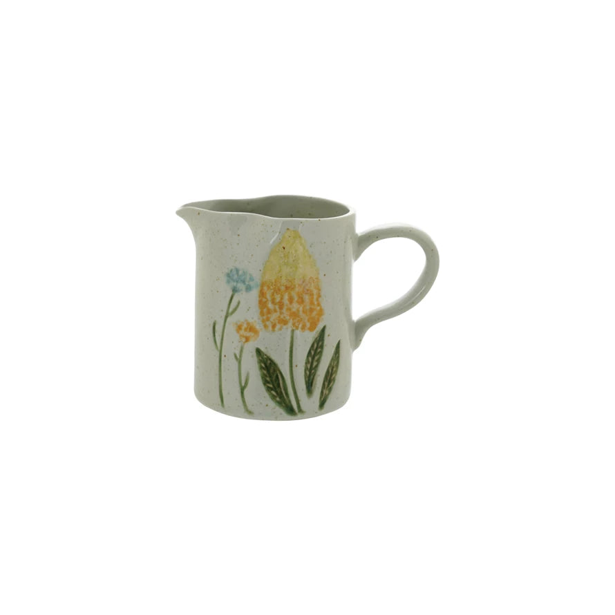 Hand-Painted Stoneware Creamer
