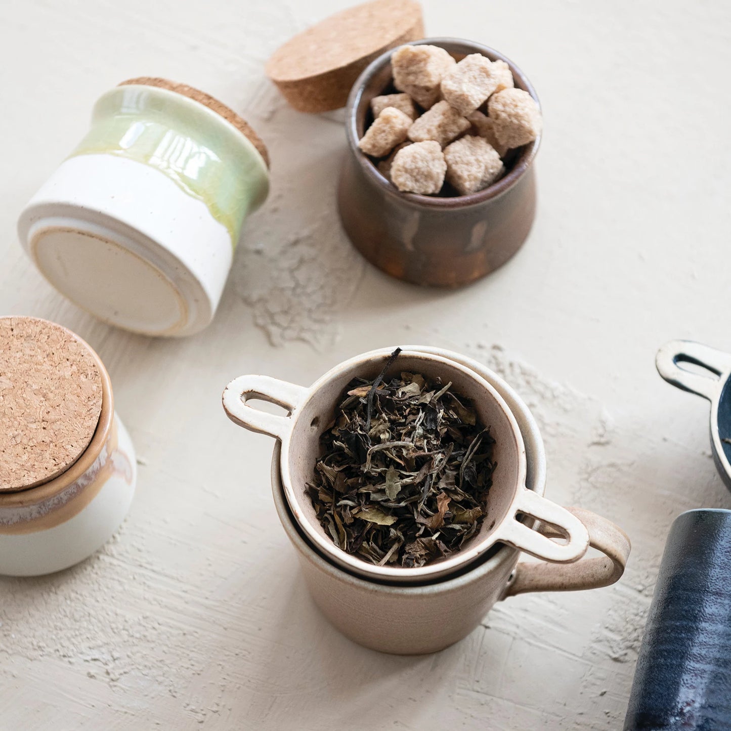 Stoneware Mug with Strainer