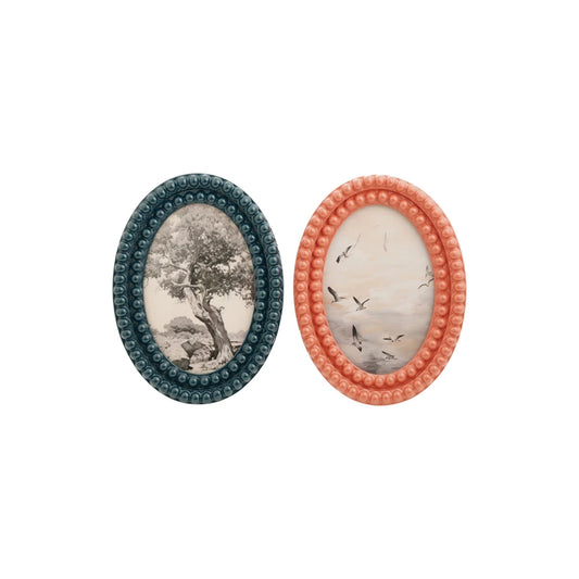 Oval Resin Bobbin Photo Frame