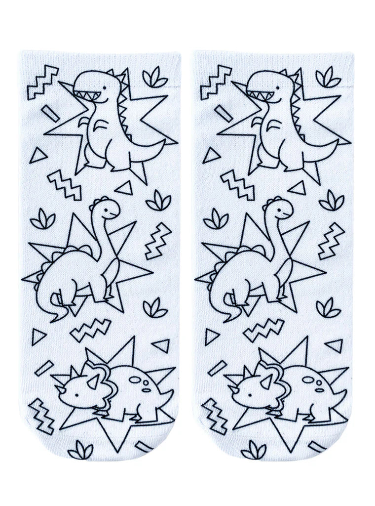 Dino Daze Coloring Socks