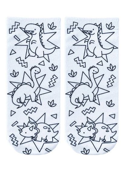 Dino Daze Coloring Socks