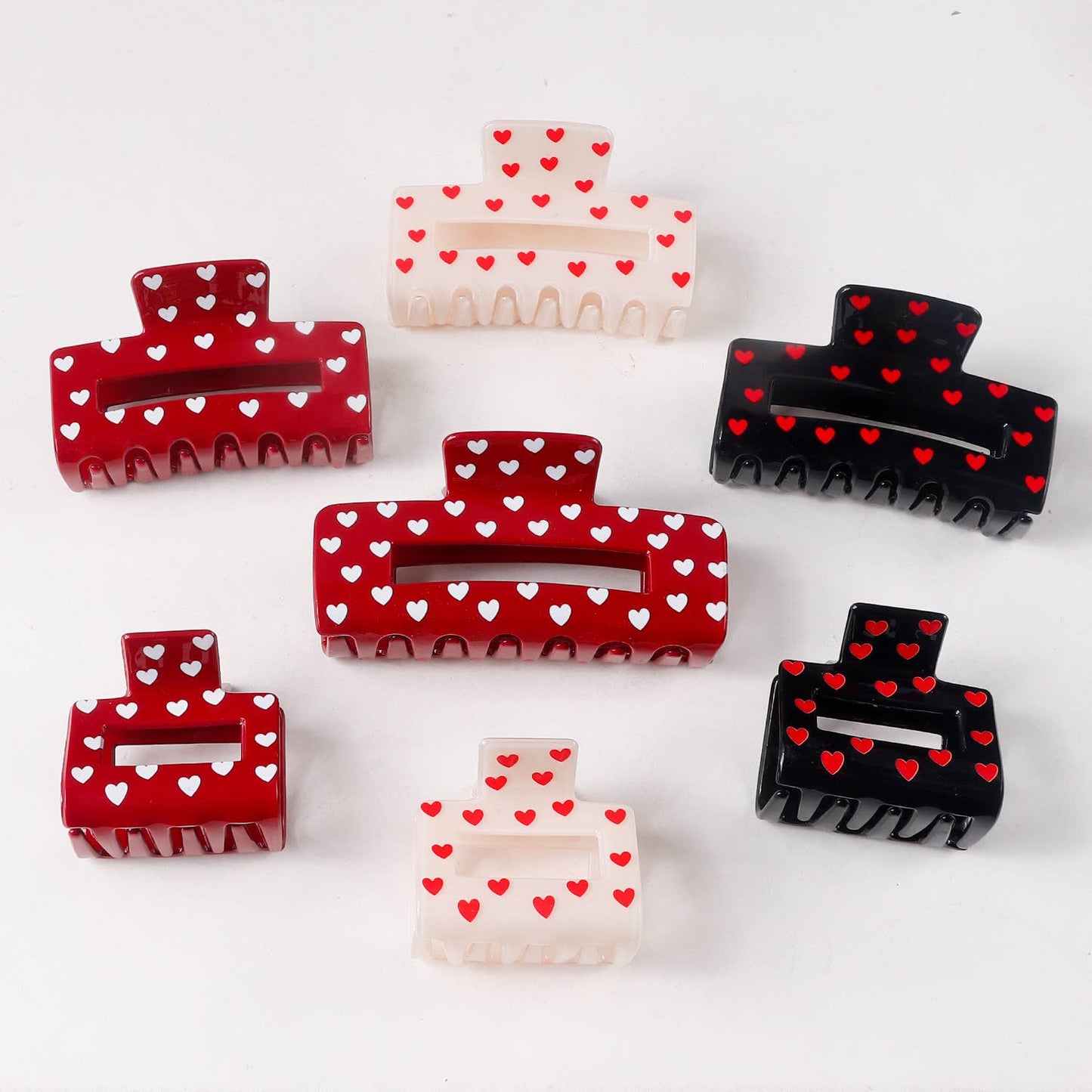 Red Heart Hair Clip