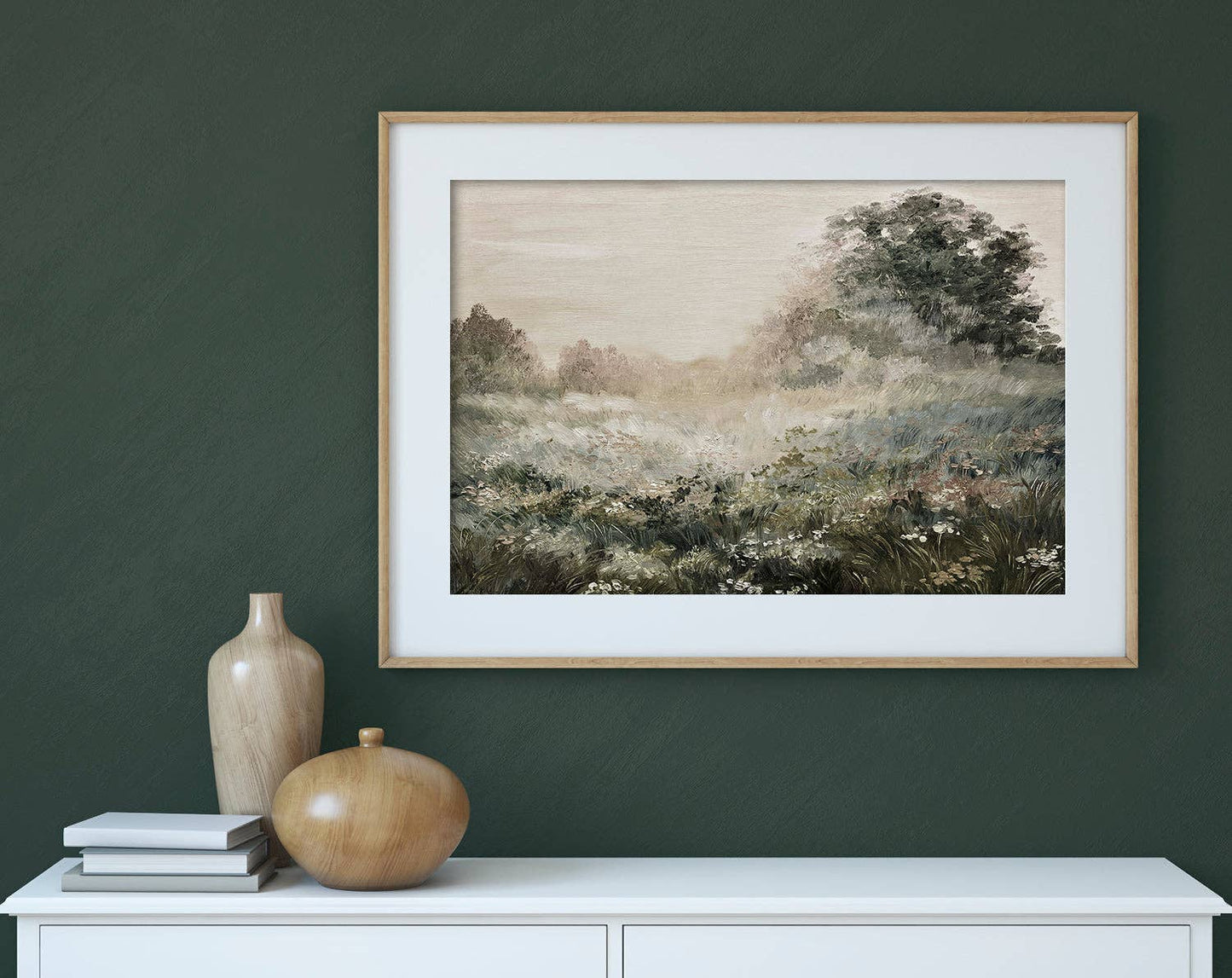 Countryside Sunset Traditional Art Print: 11x14