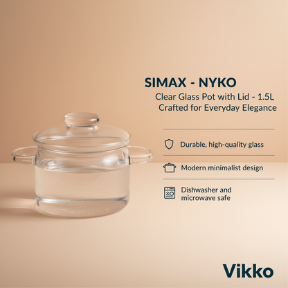 Clear Glass Pot with Lid