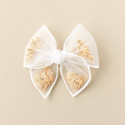Smiley | Alligator Clip Petite Party Bow