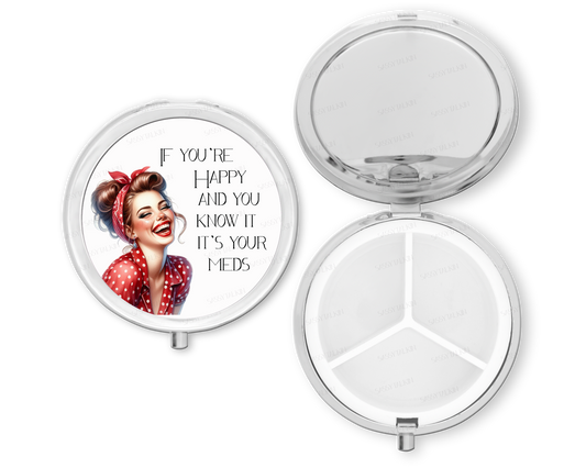 If You're Happy and You Know It Purse Pill Box Organizer
