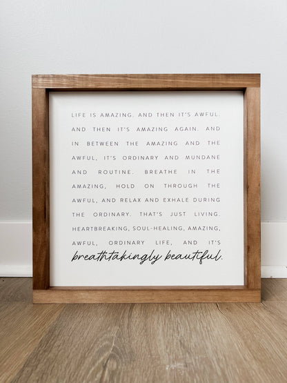 Life Is Amazing and then It's Awful Wall Art