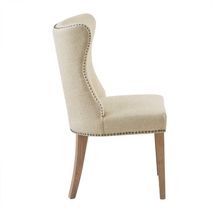 Cream Curved Wing Dining Chair