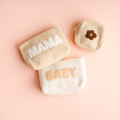 Cream Baby Teddy Pouch