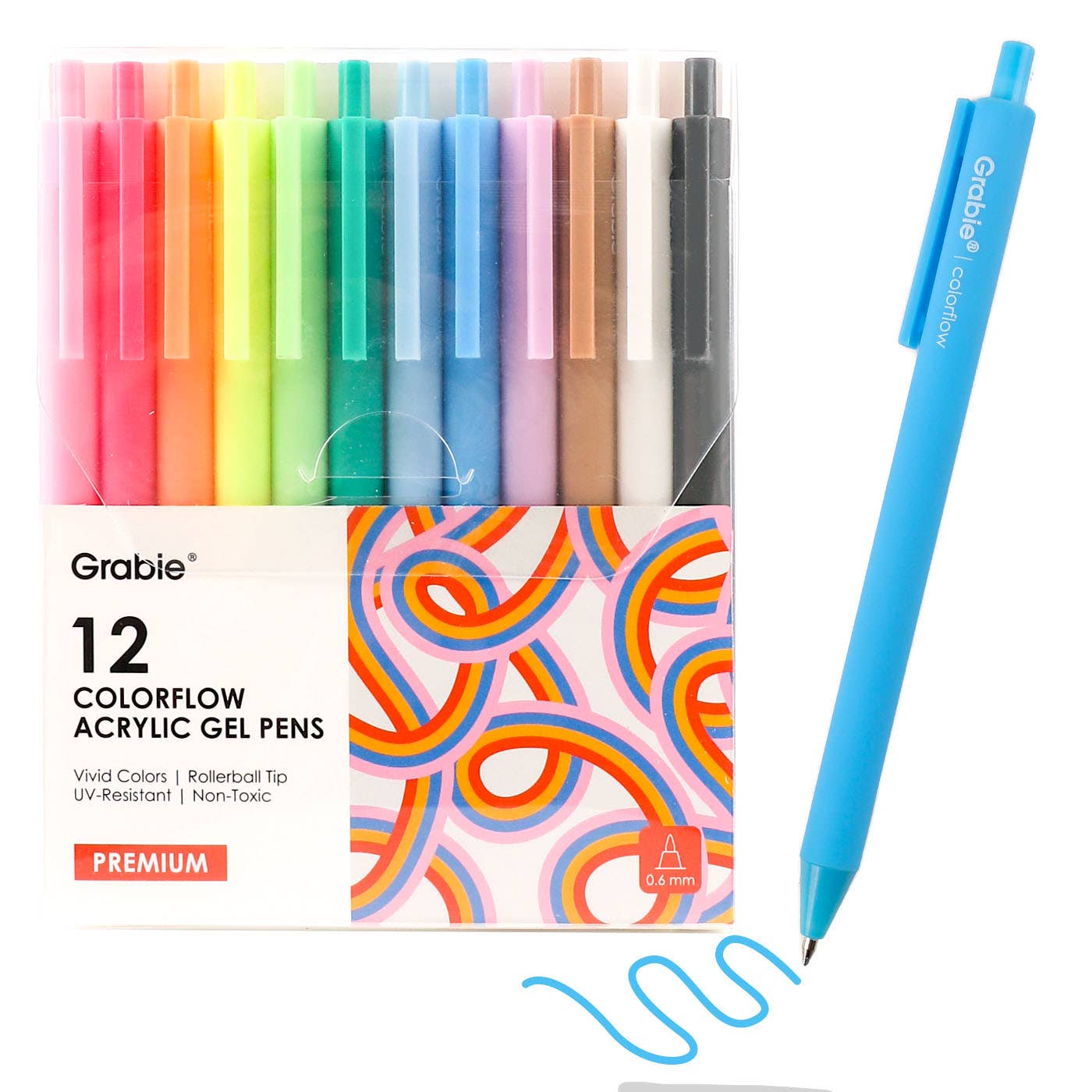 Retractable Colorflow Acrylic Gel Pen Set