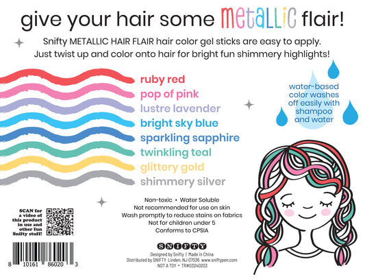 Metallic Hair Flair Shimmery Hair Color Gel Sticks