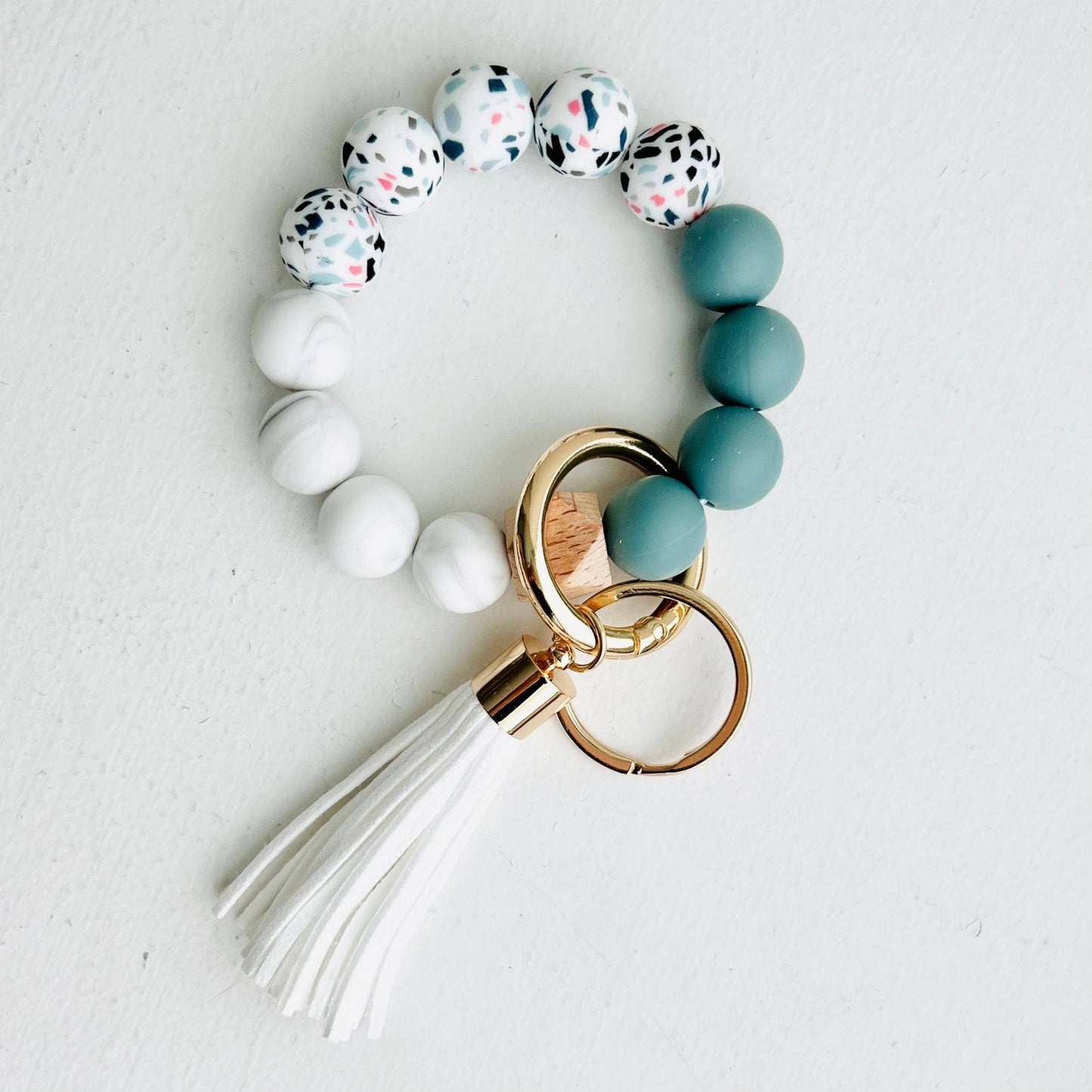 Aqua Blue Bangle Keychain