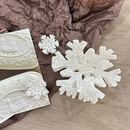 Frosty Snowflake Hair Clip