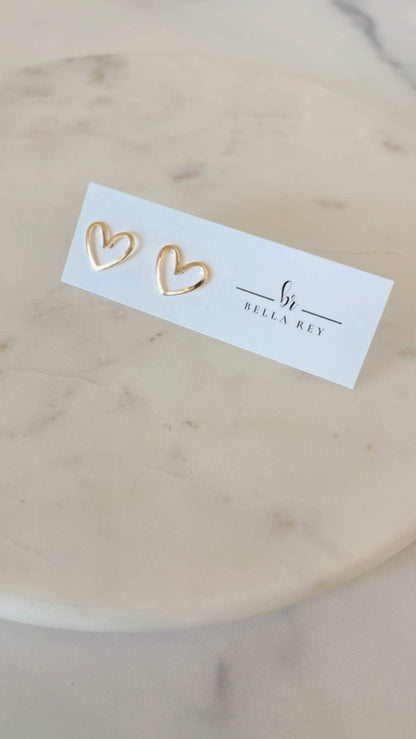 The Morgan Heart Stud Earrings