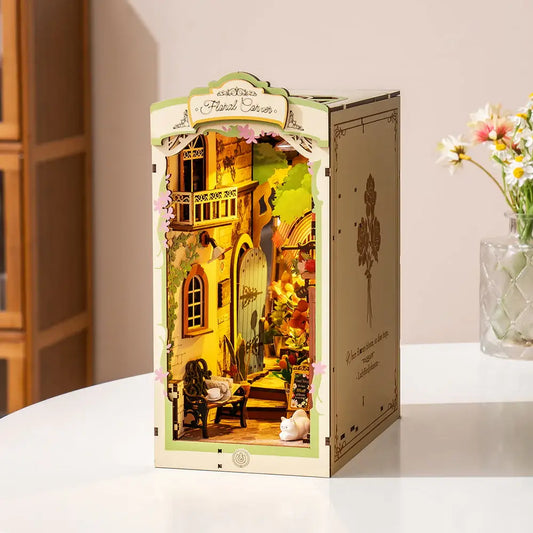 Floral Corner Book Nook Shelf Insert Kit