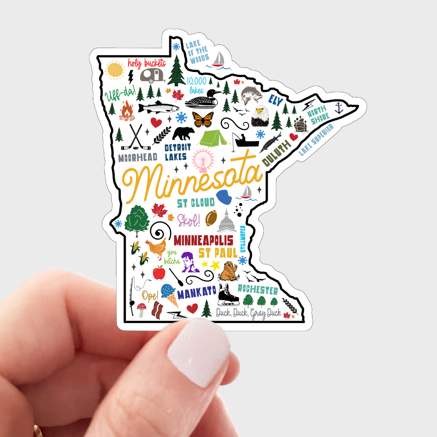 Minnesota Map Sticker