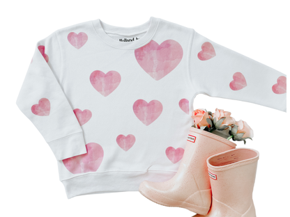 Watercolor Hearts | Valentines Day Sweatshirt
