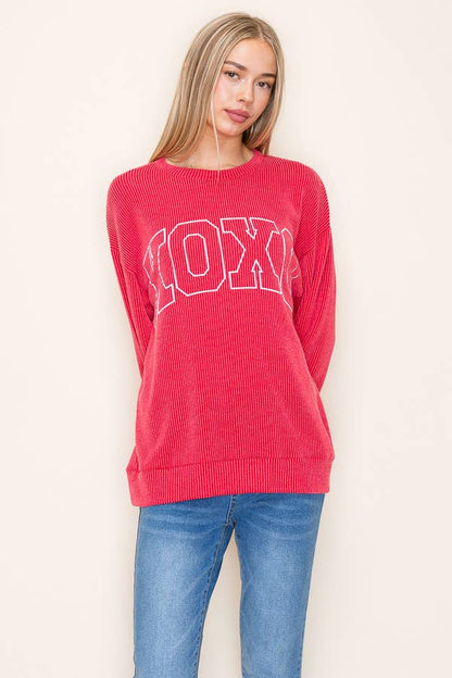XOXO Red Longsleeve Graphic Tee