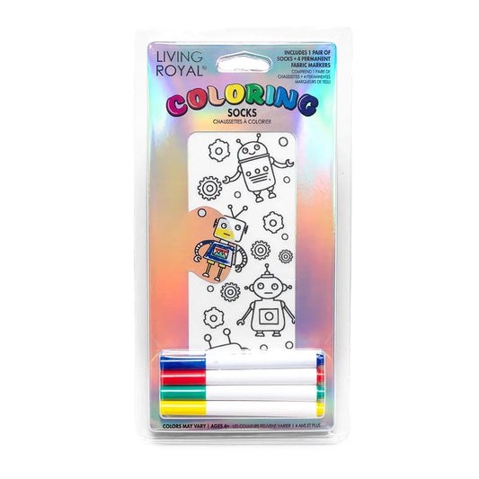 Robot Coloring Socks