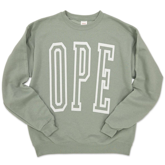 OPE Stonewash Green Crewneck Sweatshirt
