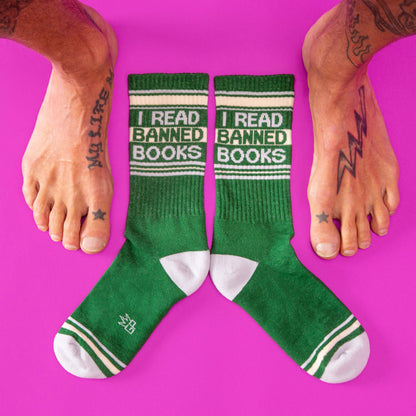 I Read Banned Books Crew Socks