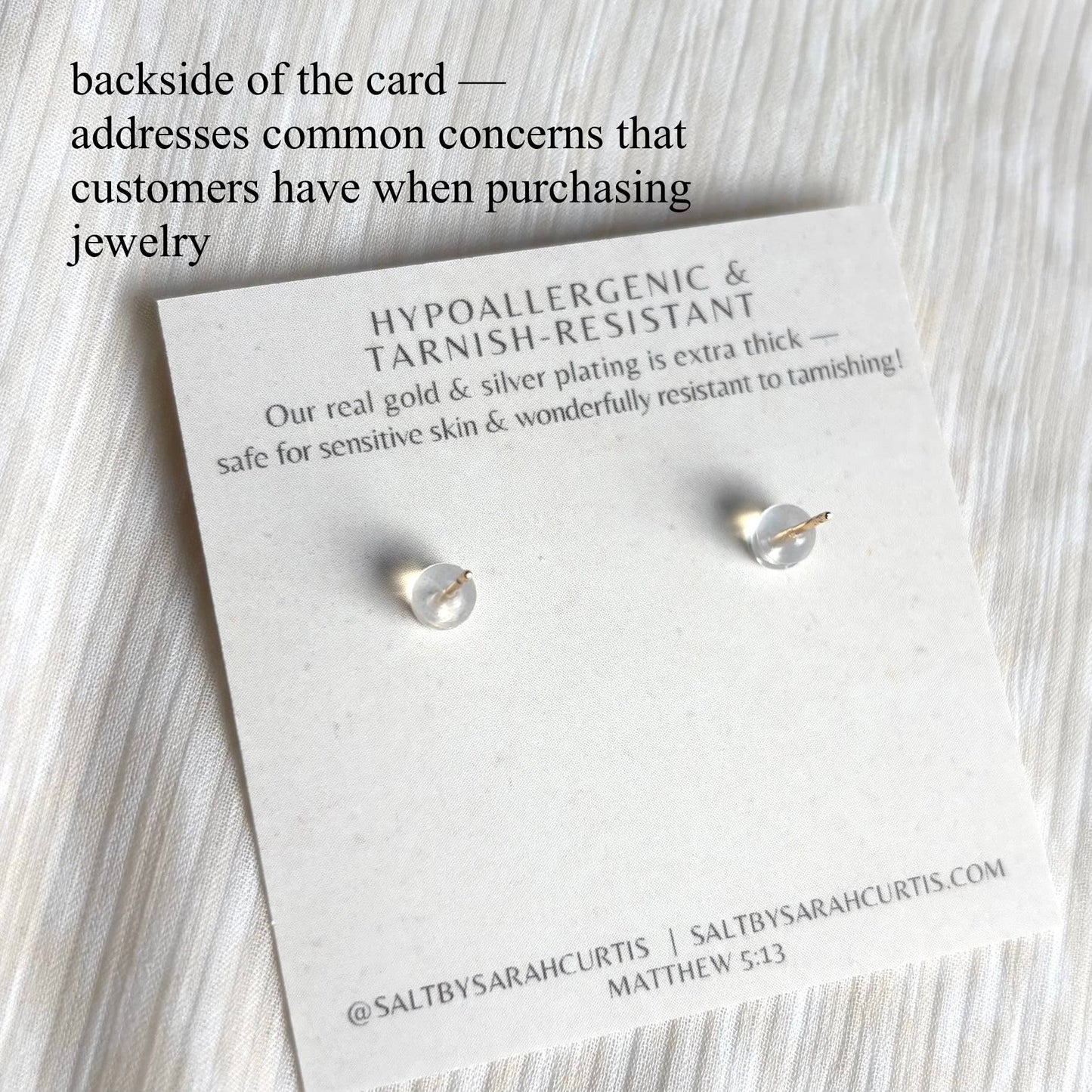 Hammered Heart Studs