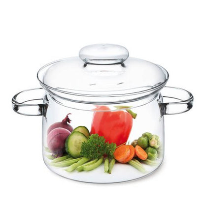 Clear Glass Pot with Lid