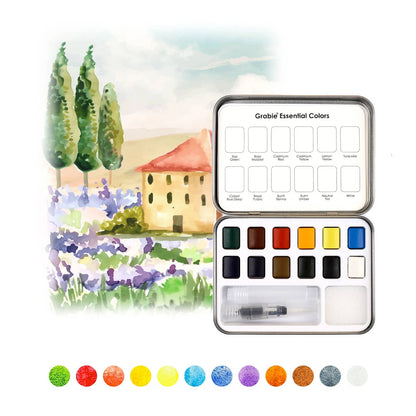 Essential Colors Watercolor Pocket Set With Brush