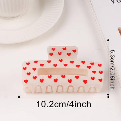 Red Heart Hair Clip