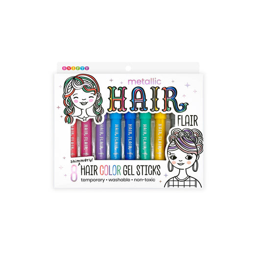 Metallic Hair Flair Shimmery Hair Color Gel Sticks