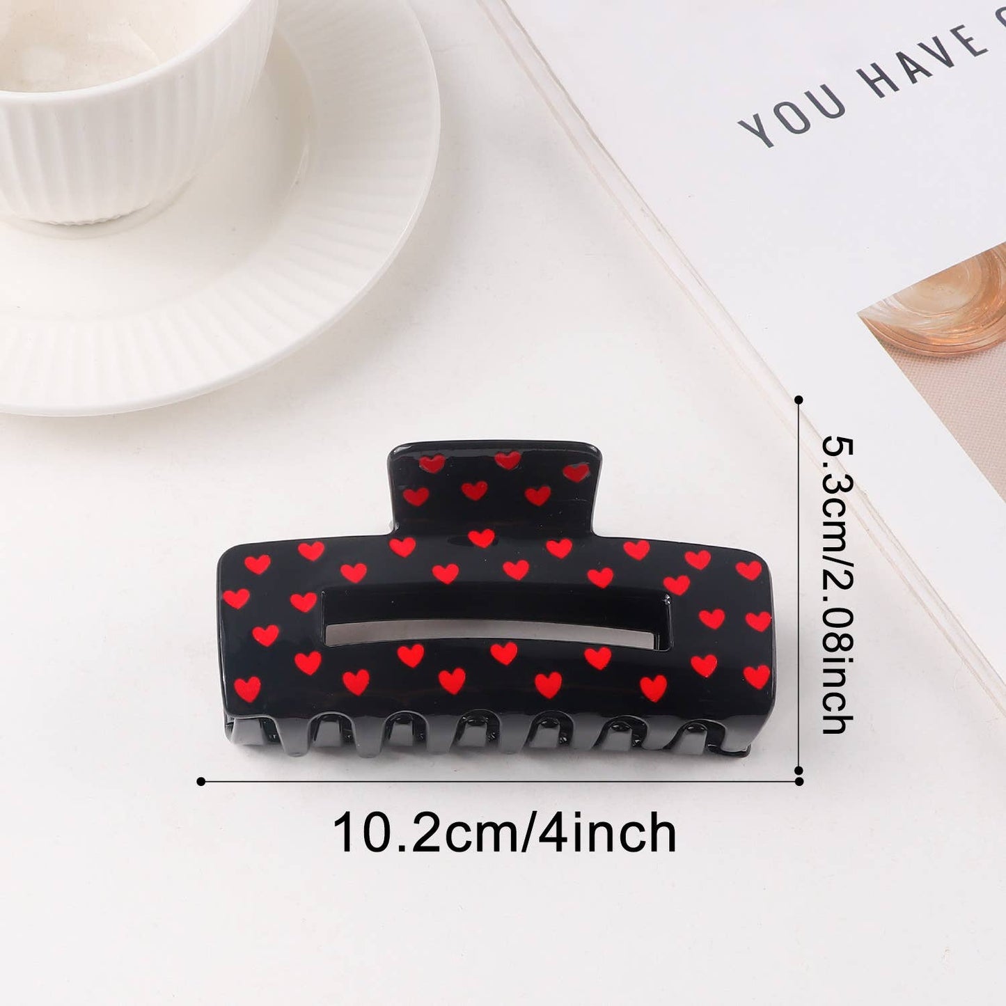 Red Heart Hair Clip