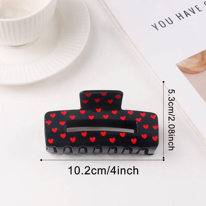 Red Heart Hair Clip